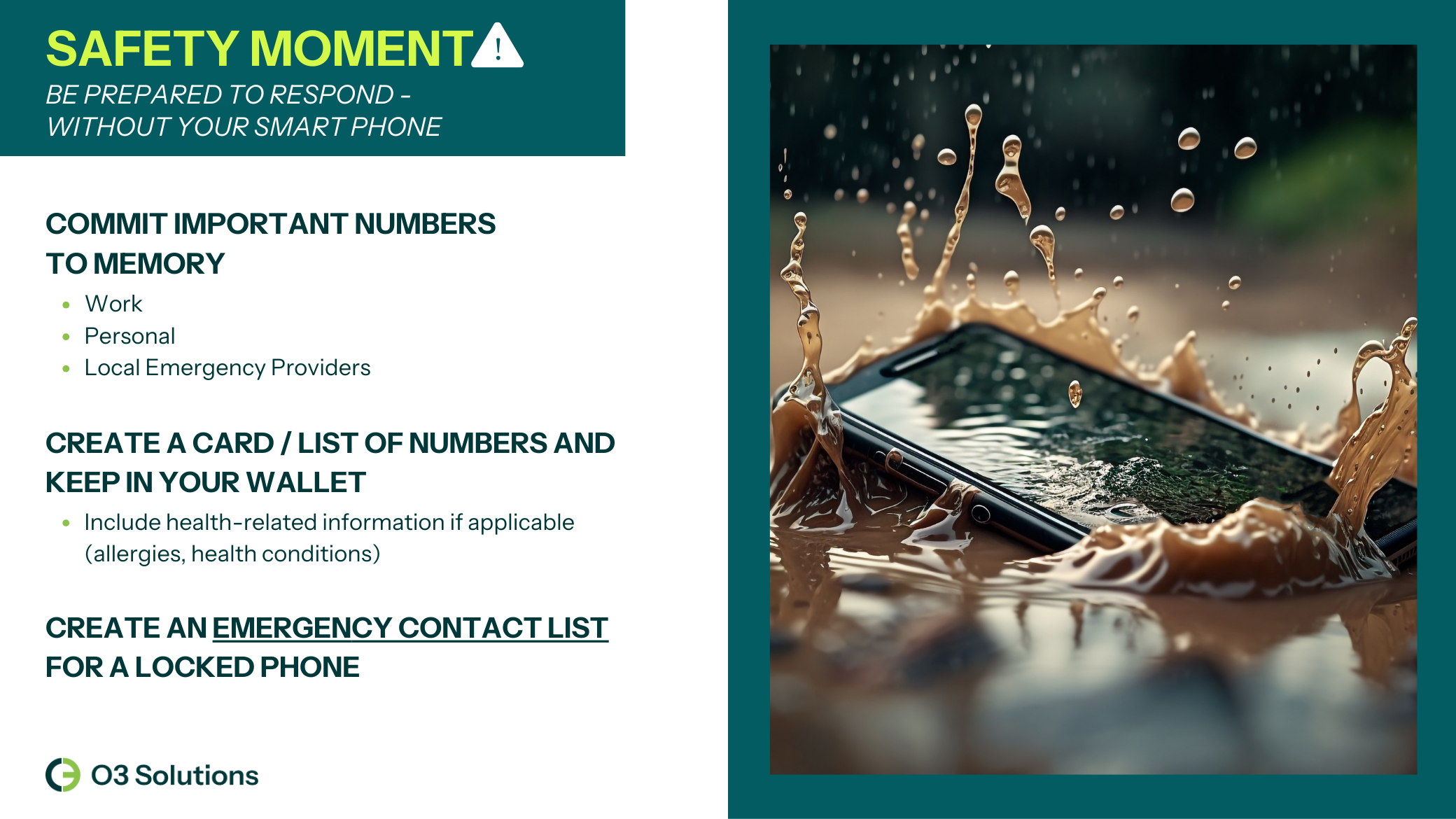 Safety Moment: Be Prepared to Respond