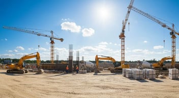 Greater construction site with blue sky