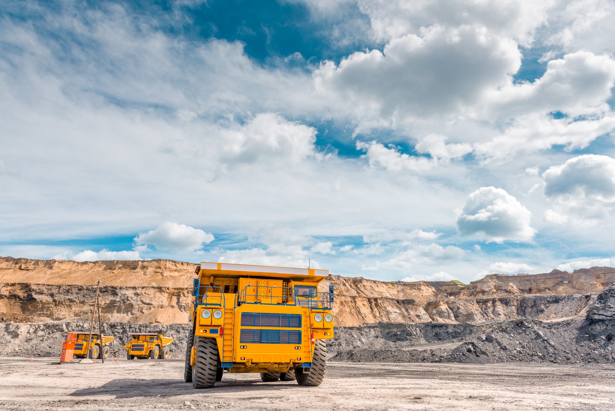 mining truck at jobsite