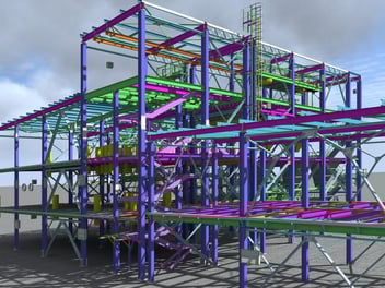 3D rendering-models of industrial buildings from metal.