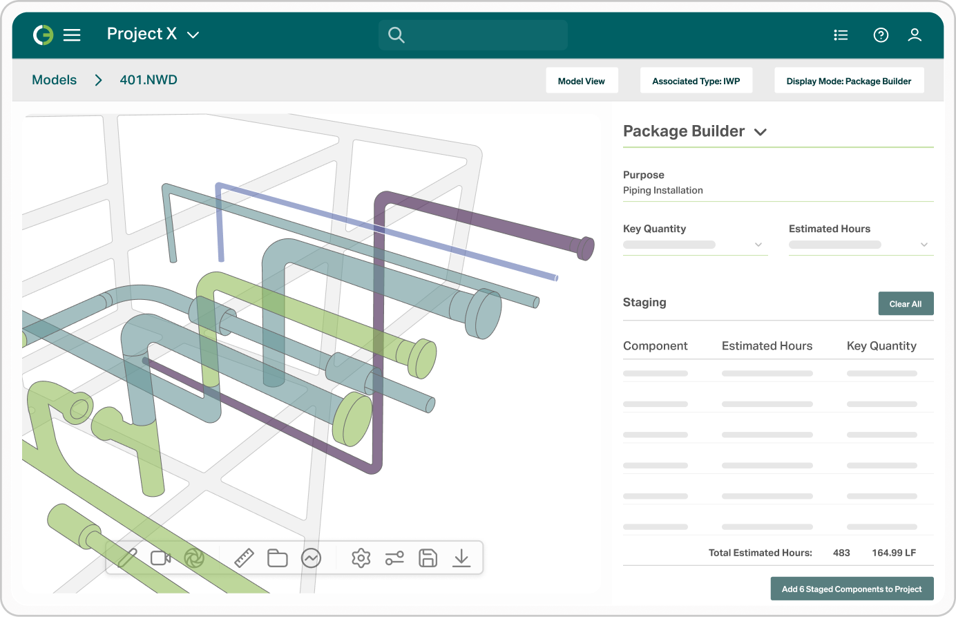 OnBuild Graphical and non-graphical work package creation